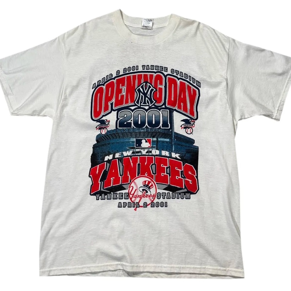 Vintage New York Yankees Opening Day 2001 T Shirt (Size XL)